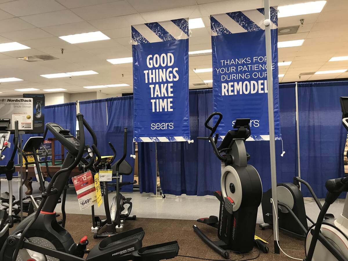 The Sears at Manchester Center is shrinking its sales floor space as it prepares to lease out the space behind the curtains to an unnamed retailer.