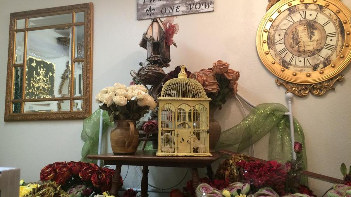 
All these items are available to rent for weddings at newly opened Kiss A Frog Boutique & Studio. The north Fresno store also includes a furniture painting studio and wedding rental and upcycling departments.
