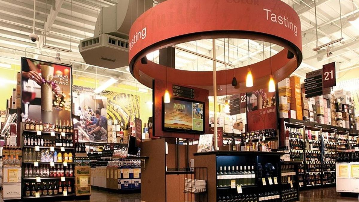 A wine-tasting area inside a Total Wine & More store is shown in this contributed file photo. The wine-tasting area inside the Total Wine & More store in north Fresno was closed by Fresno County health inspectors on Oct. 24, 2022, because it had no hot running water, a food-safety requirement for food and drink businesses.