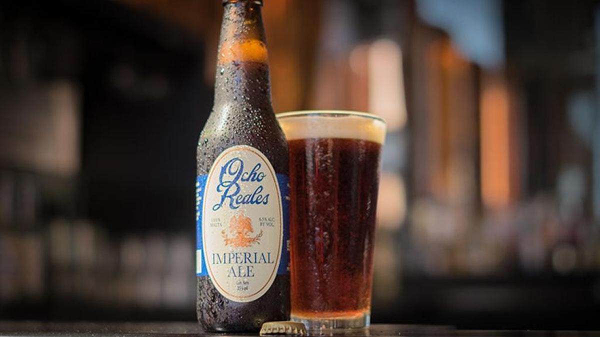 Ocho Reales Imperial Ale beer, one of the Mexican craft beers available in Fresno.