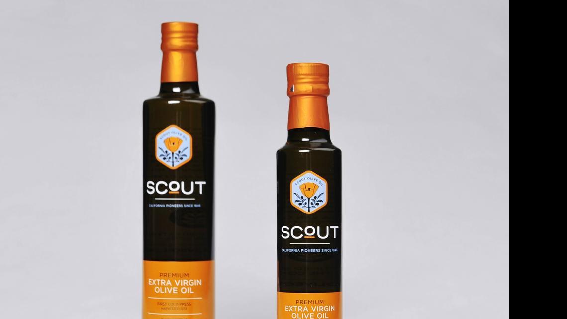 
Scout premium extra virgin olive oil in 8.5-ounce and 16.9-ounce sizes.
