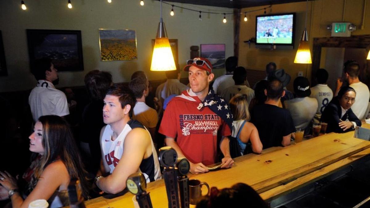 Peeve’s Public House on Fresno's Fulton Mall was packed during the United States vs. Germany World Cup match, Thursday, June 26, 2014.