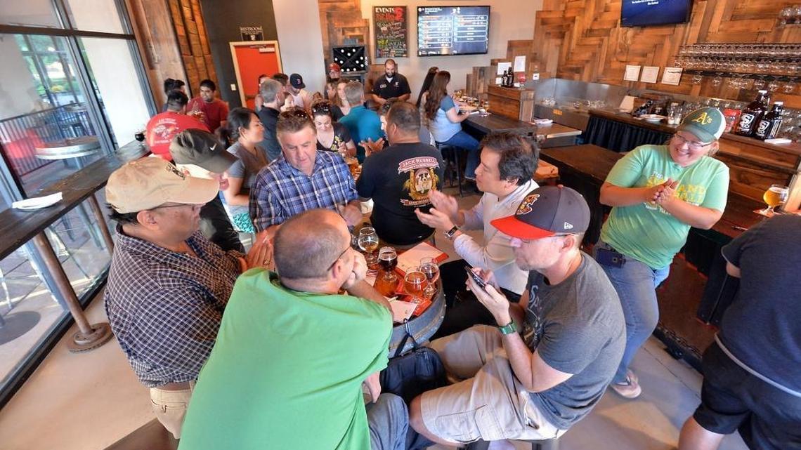A crowd gathers for a Pub Quiz in 2016 at House of Pendragon.