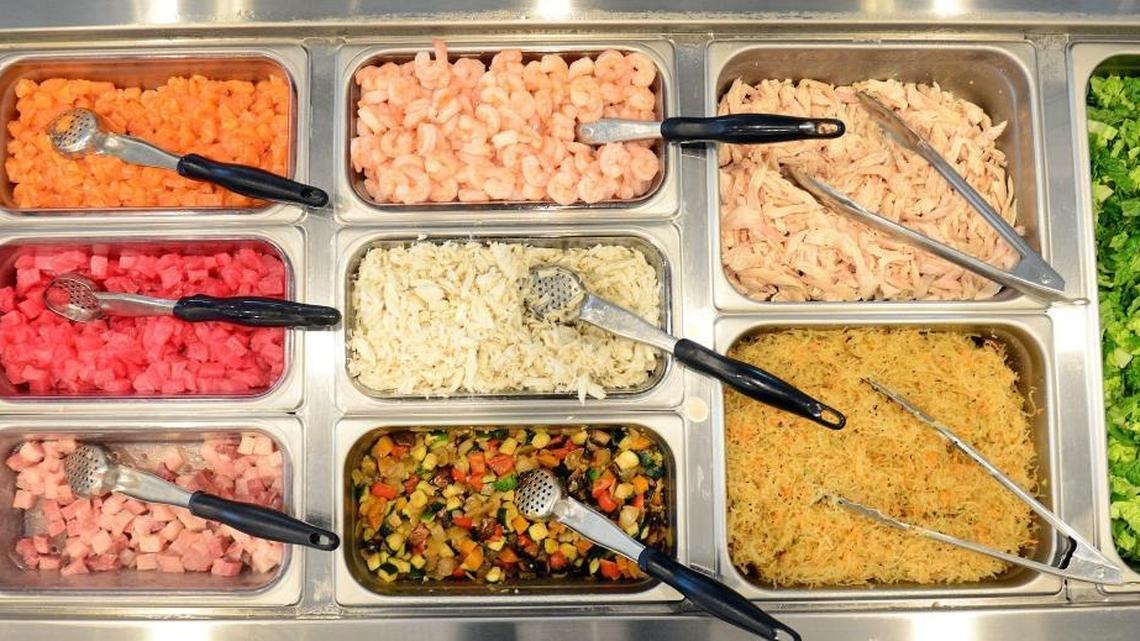 Various proteins are among the choices for poke bowls at Butterfish California Poke in north Fresno. There’s salmon, Ahi tuna and yellowtail as well as more non-traditional choices like chicken and vegetable mix.