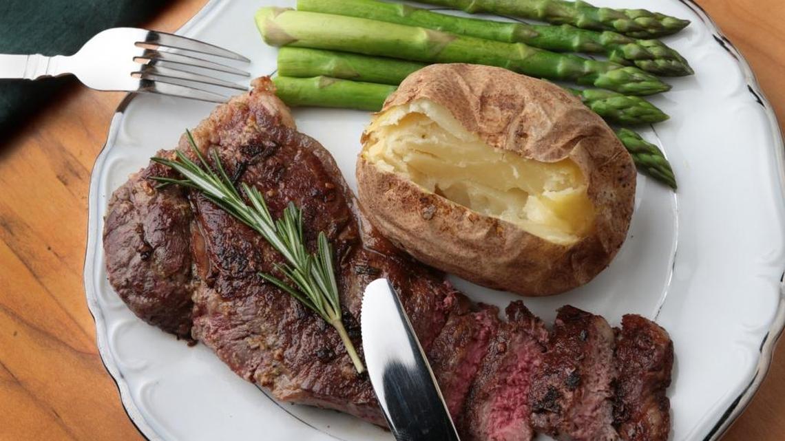 Steak is a popular seller on Father’s Day. Pictured here is a dijon-rosemary steak.