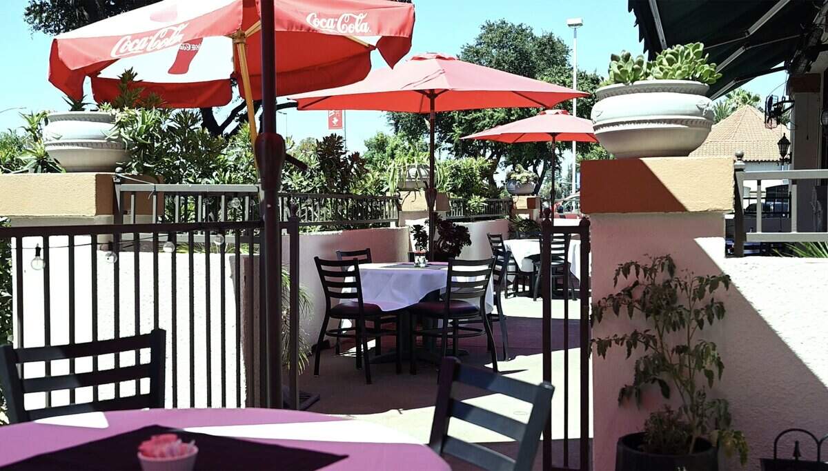 The outdoor patio where customers can relax as seen at Andiamo Ristorane Italiano, located along Shaw Avenue just east of Clovis Avenue. Photographed Monday, June 29, 2026 in Clovis.