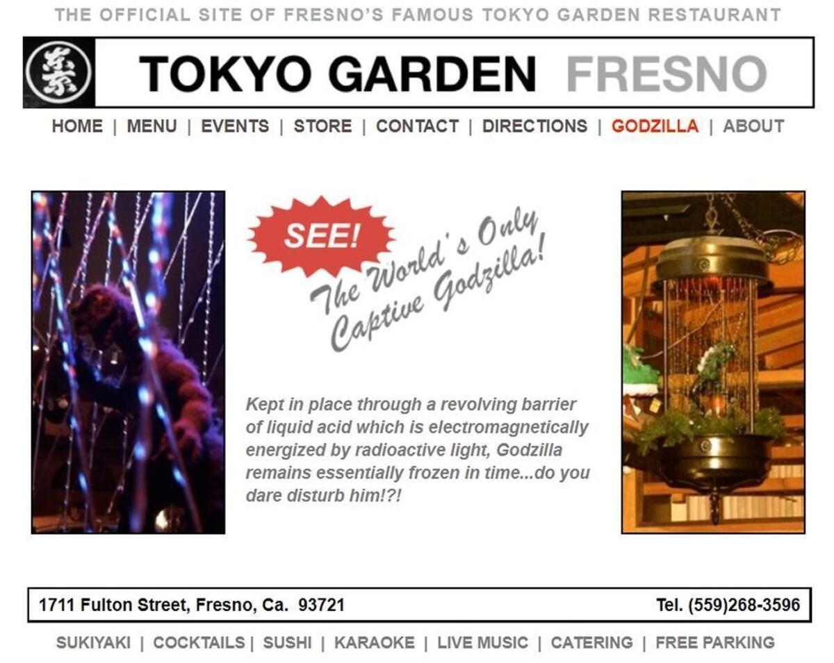 Tokyo Garden’s Godzillas.