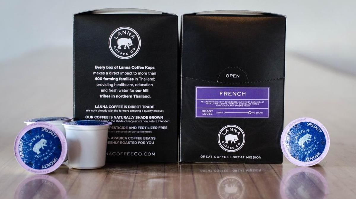 Lanna Coffee has begun selling “KUPS,” pods of coffee that can be used with Keurig coffee makers or similar machines