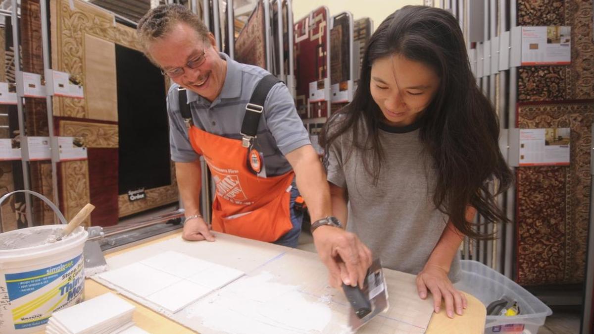 Home Depot is offering workshops on how to install wall tile June 24 at its central San Joaquin Valley stores.