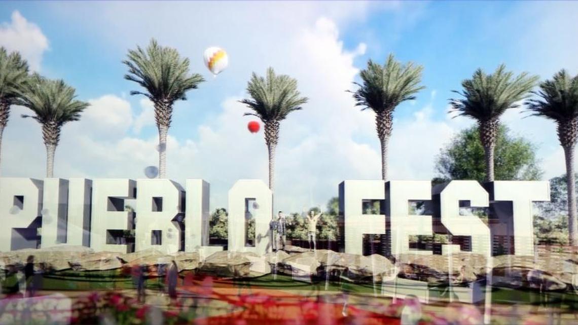 Bold Production Inc. announced Pueblo Fest 2017 to be held at the International Agri-Center in Tulare on March 17-19. This is an artist’s rendering of the main stage. Organizers expect up to 100,000 attendees.