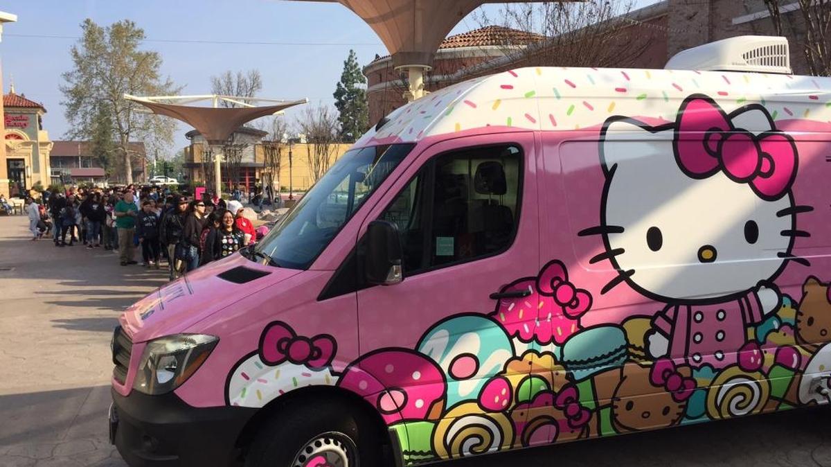 The Hello Kitty Cafe truck – technically a van – drew 4,000 people when it visited Fashion Fair in March. The cafe is coming back Saturday and will sell Hello Kitty themed treats and merchandise.
