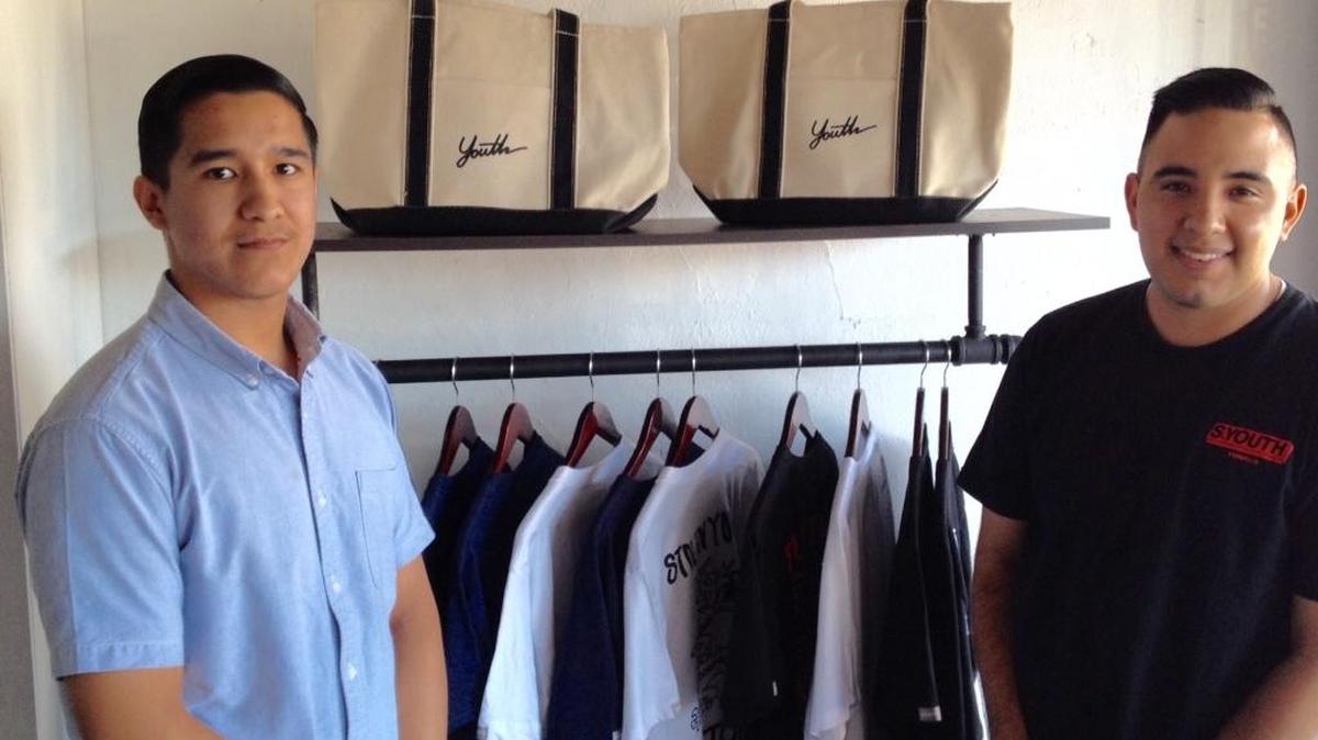 Andrew Franco, left, and Gabe Melero have opened a pop-up shop in Fresno’s Chinatown.