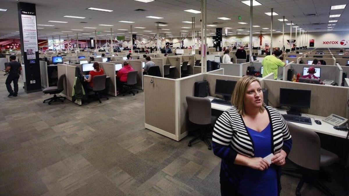 

The Xerox call center in Lacey, Wash., just east of Olympia, employs nearly 900 people.
