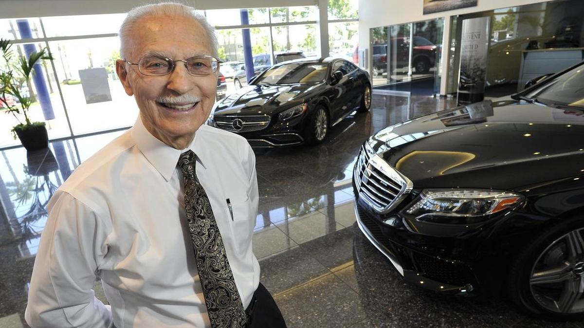 
David Coquillette has been a car salesman for 50 years, the last 21 years with Mercedes-Benz Fresno. 

