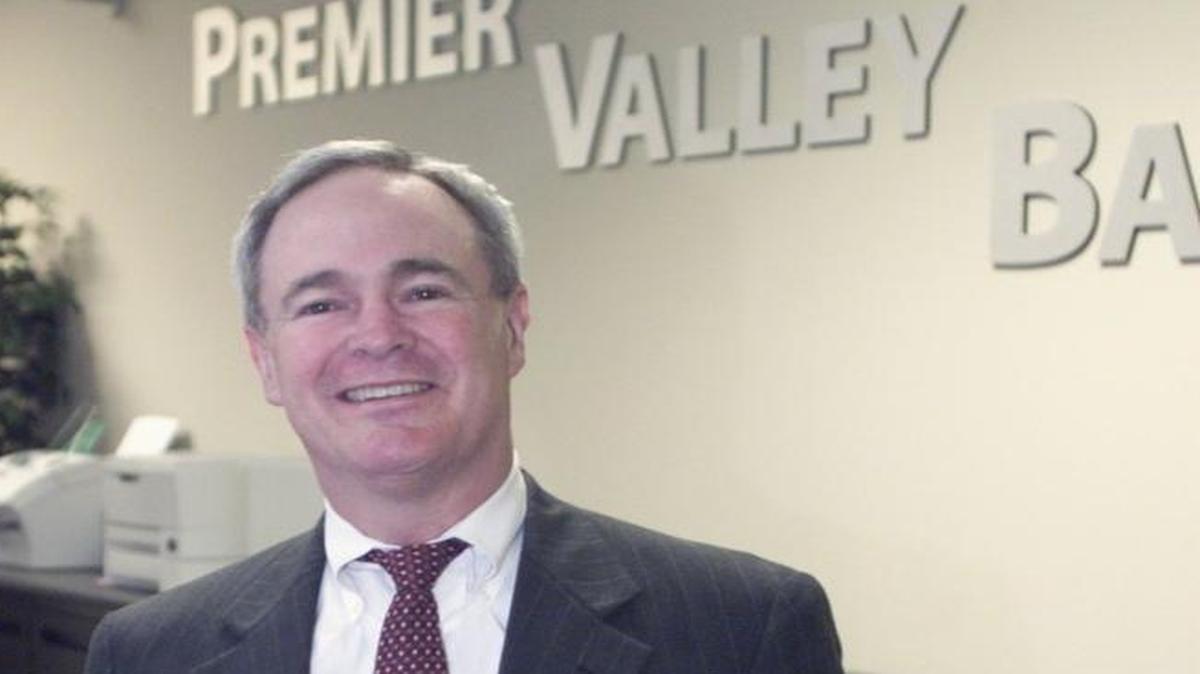 J. Mike McGowan of Premier Valley Bank in their north Fresno headquarters