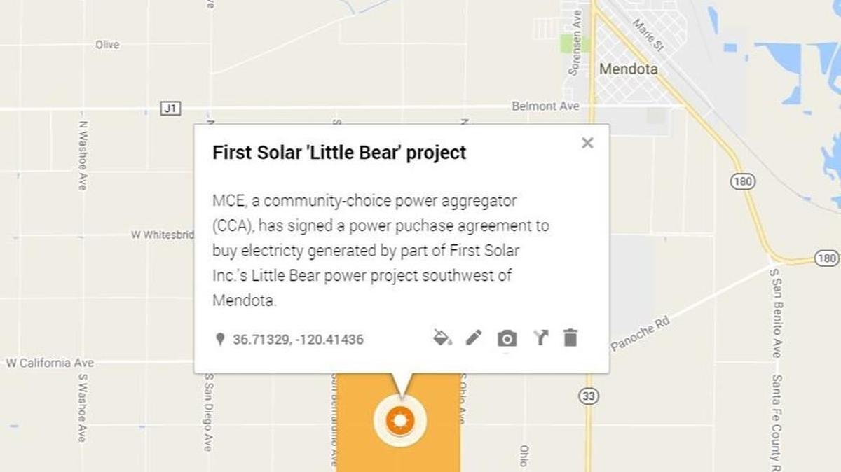 First Solar's Little Bear solar project is planned for about 630 acres southwest of Mendota.
