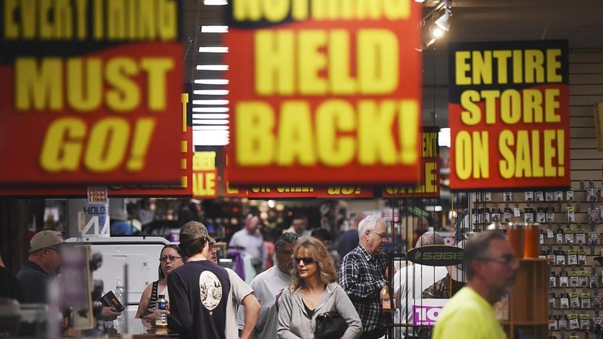 Customers shop at Herb Bauer Sporting Goods after news spread the longtime store is going out of business. Barry Bauer, who plans to retire, estimated the sales will continue for two to three months. Photographed Thursday, Feb. 1, 2018 in Fresno.
