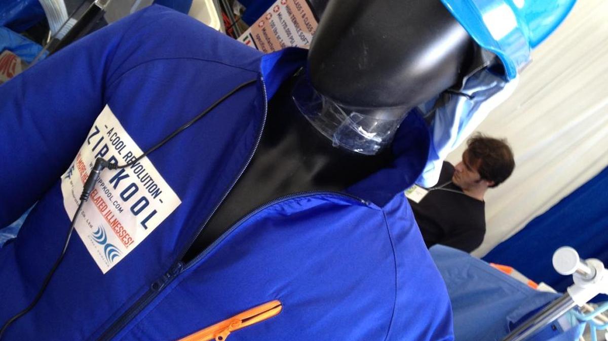 A company called Zippkool came to the World Ag Expo in Tulare and showed off clothing with built-in cooling fans.