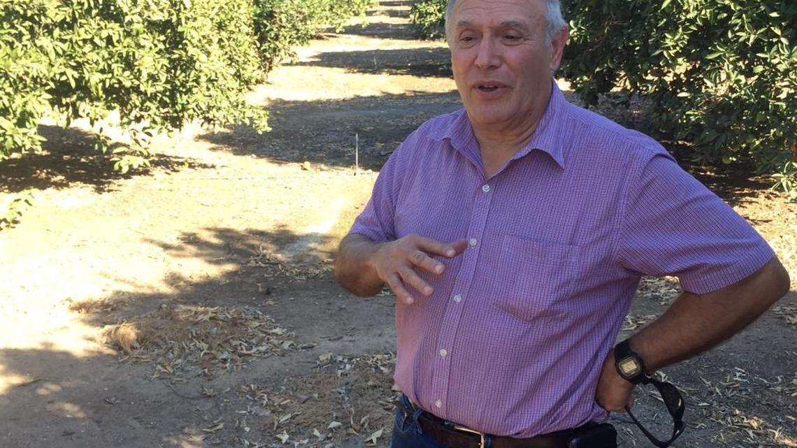Citrus farmer Robert LoBue said farmers are reporting how much nitrogen they use. LoBue was one of 27 farmers in Tulare County to receive a letter saying they must replace drinking water contaminated by nitrates due to farming.