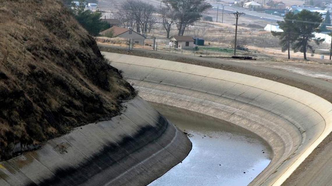The Friant-Kern Canal below Friant Dam.