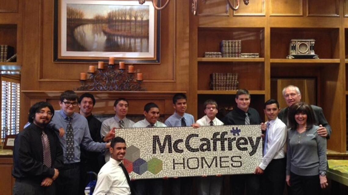 Madera students create mosaic for McCaffrey Homes after builder donates $3,000