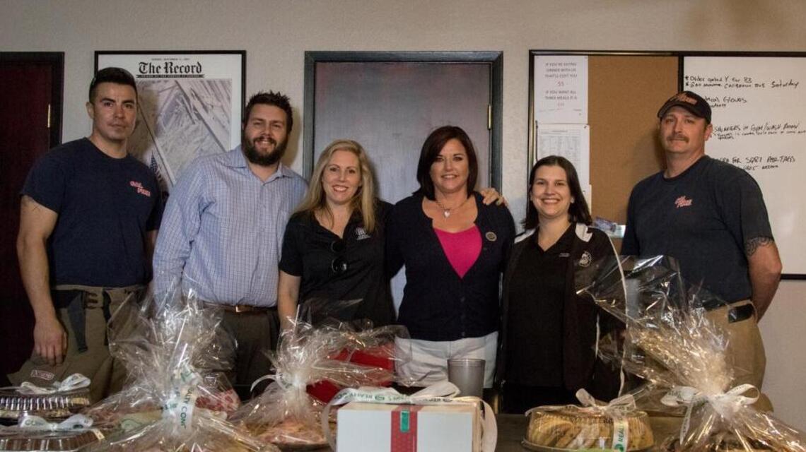 Realty Concepts delivered cards and desserts to Fresno heroes