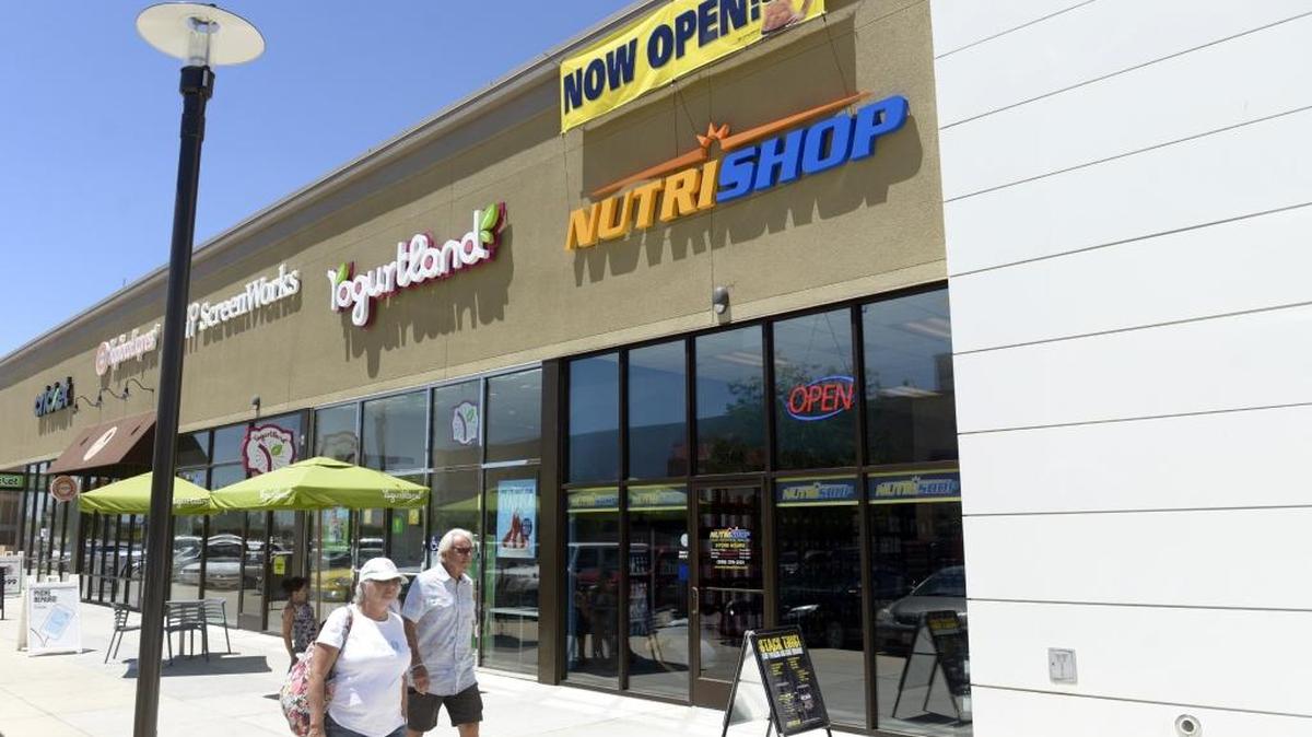 The new Nutrishop, center, is now open at Campus Pointe near the Fresno State campus.