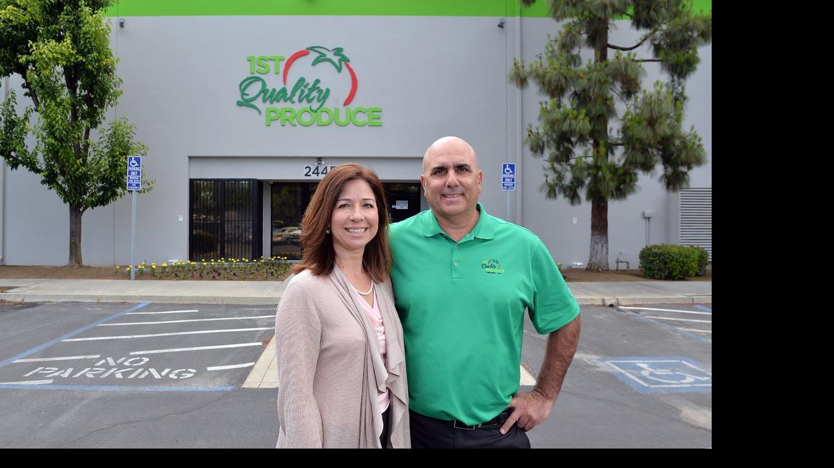 
Owners Rita and Mike Kahaian at 1st Quality Produce in Fresno, California on May 18, 2015. The company provides fresh cut produce to schools, hospitals, hotels and other businesses and is now reaching out directly to consumers with the launch of a new weekly service: Farm to Families. 
