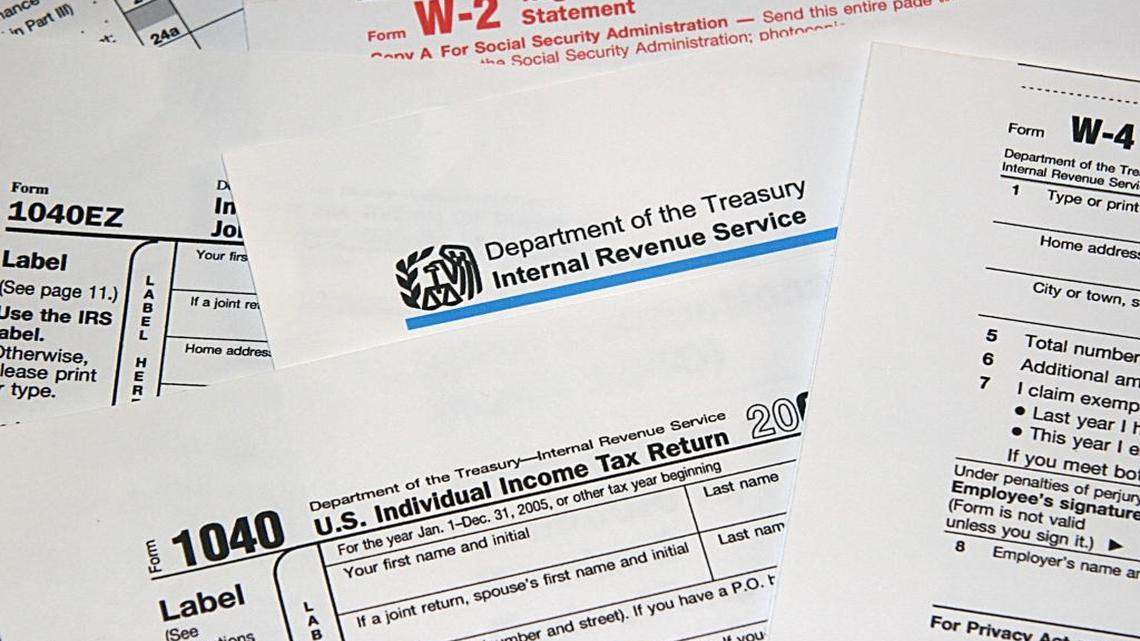 This file photo shows Internal Revenue Service tax forms.