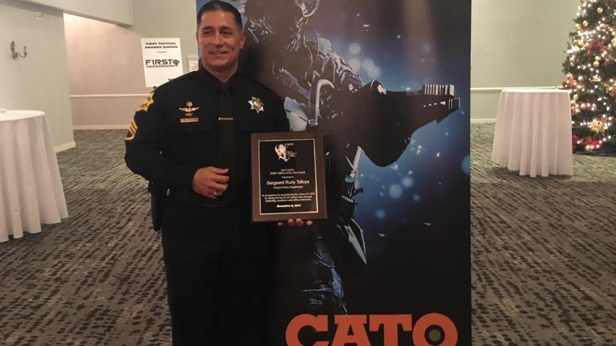 Fresno police Sgt. Rudy Tafoya was named SWAT Officer of the Year by the California Association of Tactical Officers.