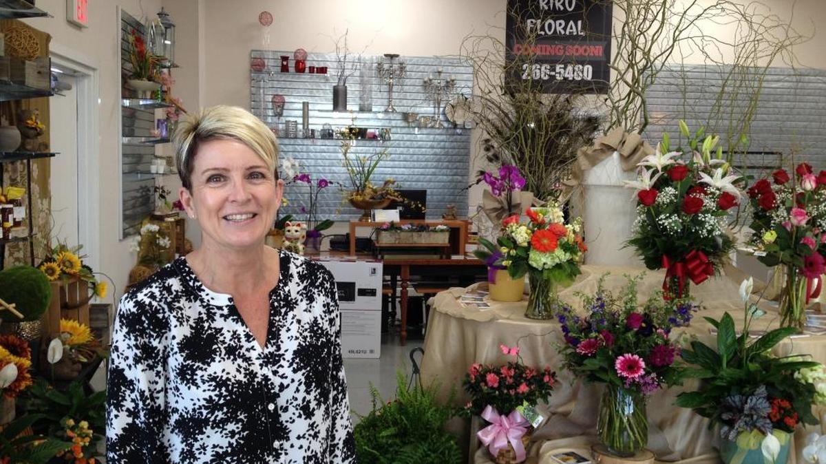 Lorrie Yamada, co-owner of Kiku Floral, in the store’s new location at 3714 N. Valentine Ave. in central Fresno.