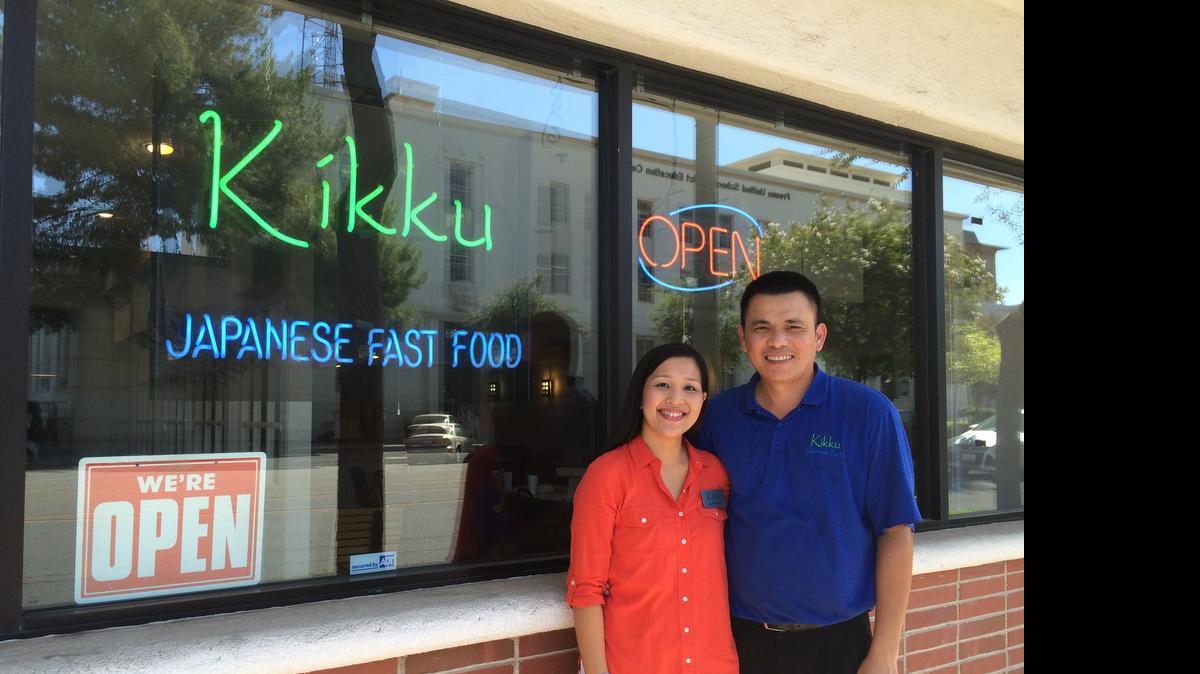 
Silvia and Andri Wahyudi own Kikku Japanese Food at 2336 Tulare St. They won the Downtown Fresno Partnership’s first-ever Restaurant Makeover competition.
