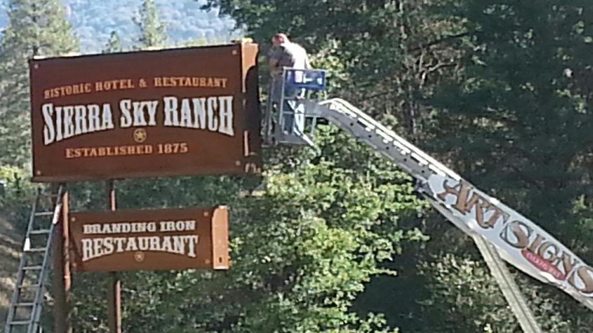 
Sierra Sky Ranch is undergoing a makeover, including to its sign, and plans to reopen by July. 
