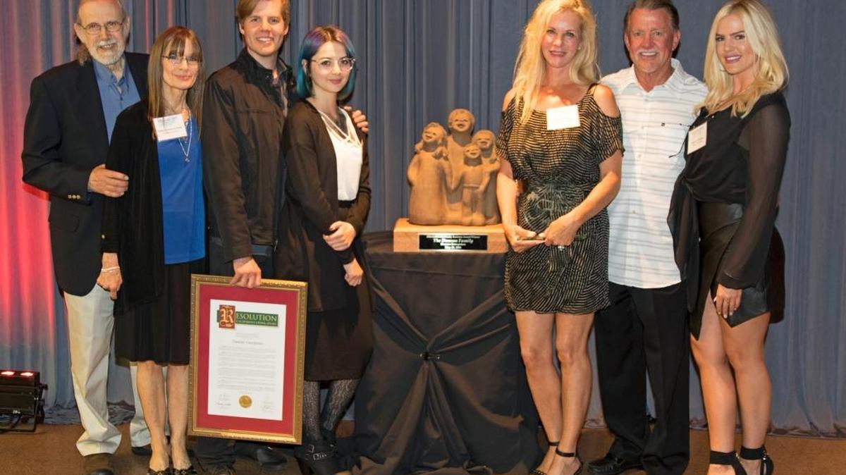 The Duncan family accepted the California Family Business Award given by Fresno State’s Institute for Family Business on May 25.