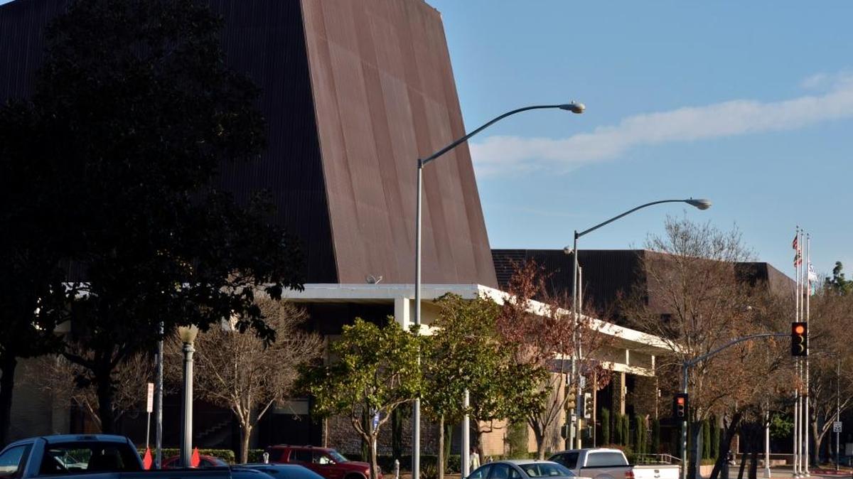 The Fresno Convention Center includes Saroyan Theatre, foreground, and Selland Arena, background.