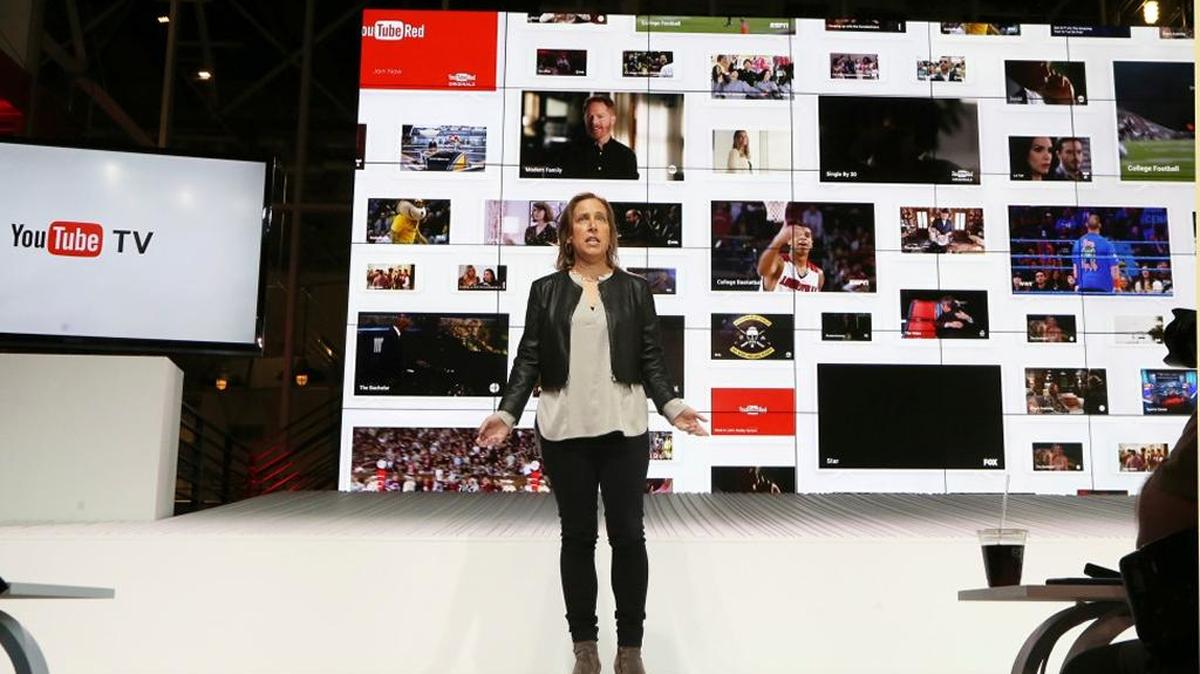 YouTube CEO Susan Wojicki speaks during the introduction of YouTube TV at YouTube Space LA in Los Angeles on Feb. 28, 2017. Idahoans fed up with paying for cable the traditional way now can subscribe to it through YouTube.