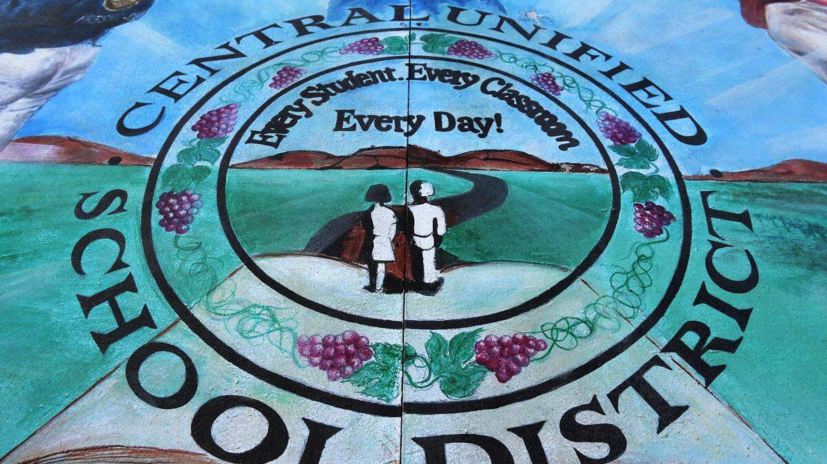 A mural, shown at the Central Unified School District administrative offices Wednesday, Jan. 13, 2021 in Fresno. Three schools from the district were recognized as some of the healthiest schools in the country.