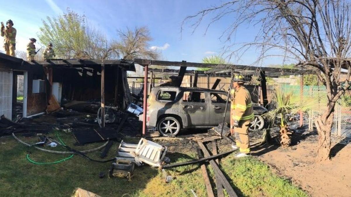 A mirrored headboard reflected sunlight and ignited a detached parking structure and vehicle in southwest Fresno on Sunday, March 20, causing around $15,000 worth of damage.