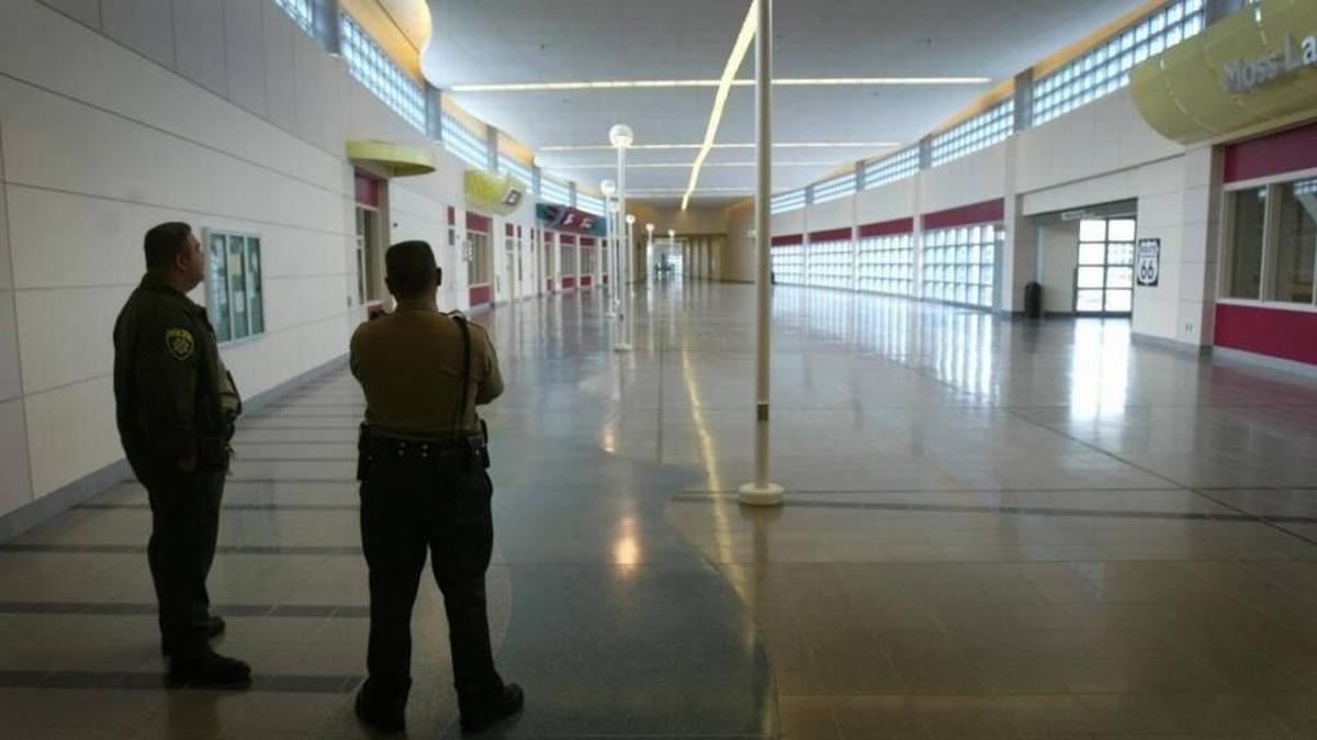 Officers at Coalinga State Hospital in a file photo.