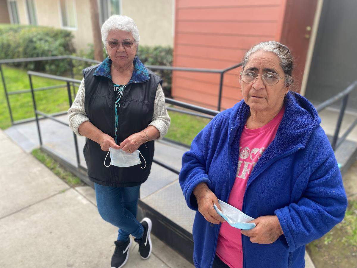 Berta Garcia, right, she does not support the proposed warehouse, adding that job growth will not address air pollution concerns.