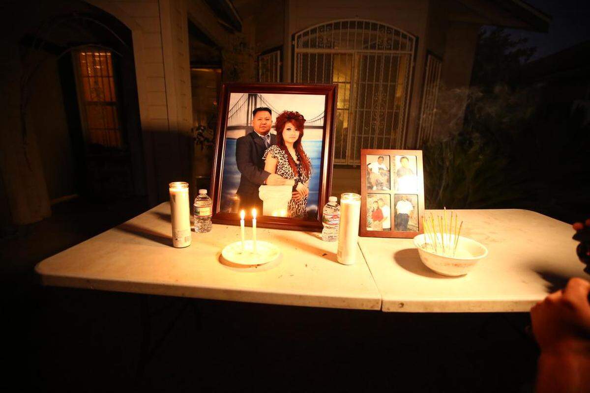 A memorial held Nov. 18, 2019 for mass shooting victim Kou Xiong. He was fatally shot during a mass shooting in the backyard of a residence at Lamona and Caesar Avenues on Nov. 17, 2019.