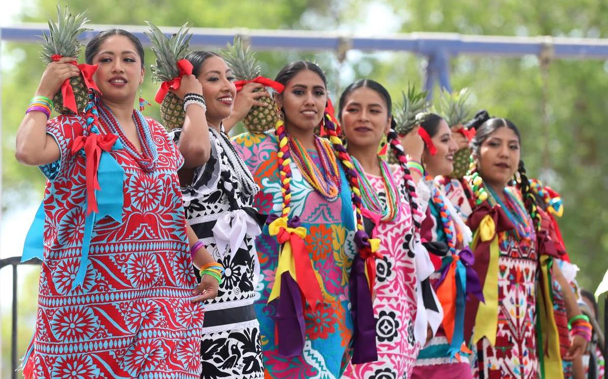 Ballet Folklórico Nueva Antequera from Los Ángeles performed ‘Flor de Piña’ from San Juan Bautista Tuxtepec from Alto Papaloapán during the Sept. 23 Guelaguetza California 2018 at Calwa Park.