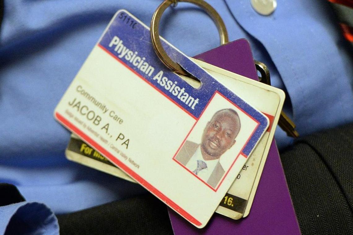 Jacob Ayuen is a physician assistant at Adventist Health Medical in Hanford. Ayuen was a Lost Boy of Sudan, who escaped the country’s civil war as a young boy without his family 30 years ago.