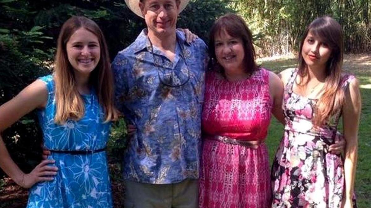Patrick TeNyenhuis with wife Danell, second from right, and daughters Camille, far left, and Sierra, are seen in an undated family photo.
