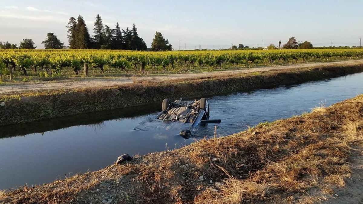Three men died after their car overturned into a canal in Selma around 4:50 a.m. on Sunday, April 23, 2017.