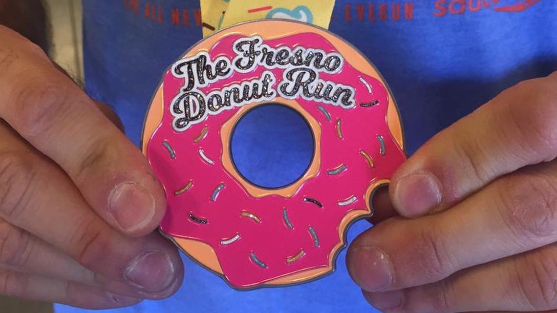 As part of the inaugural Fresno Donut Run, partipants will receive a custom donut medal as part of the 5K run/walk that scheduled for March 25 at Woodward Park. Registration currently is $35 a person.