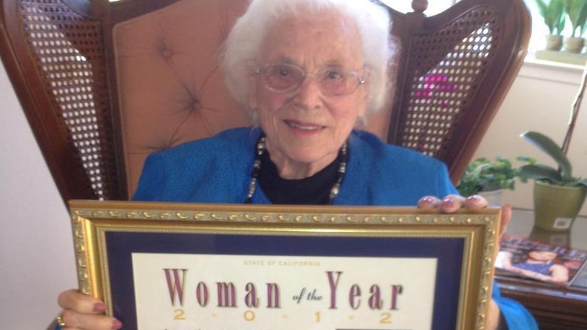 
Lorraine Person receiving the 2012 Woman of the Year award for the California State Assembly’s 29th District. 
