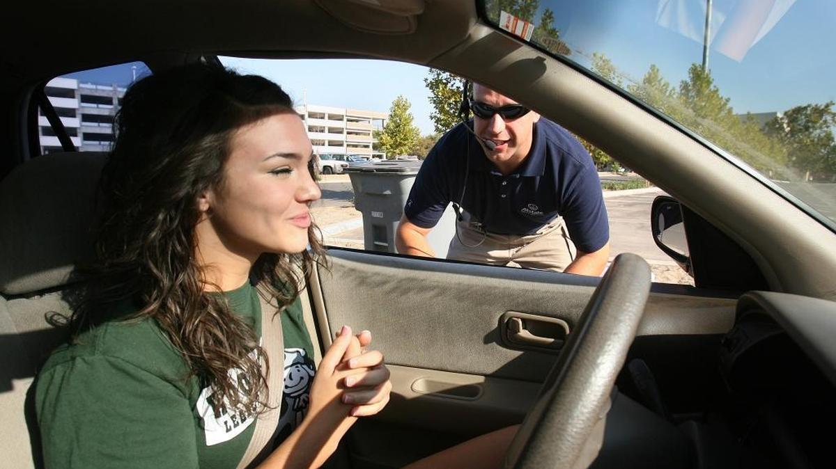 In 2008, then-Hoover High senior Megan Antonetti gets instructions from driving instructor Steve Alvine. The California Highway Patrol has a training program called Smart Start tailored for new drivers.