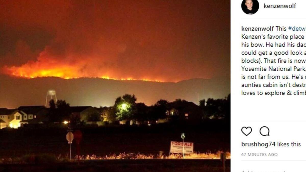 Images and reactions to the Detwiler Fire in Mariposa County are popping up all over social media.