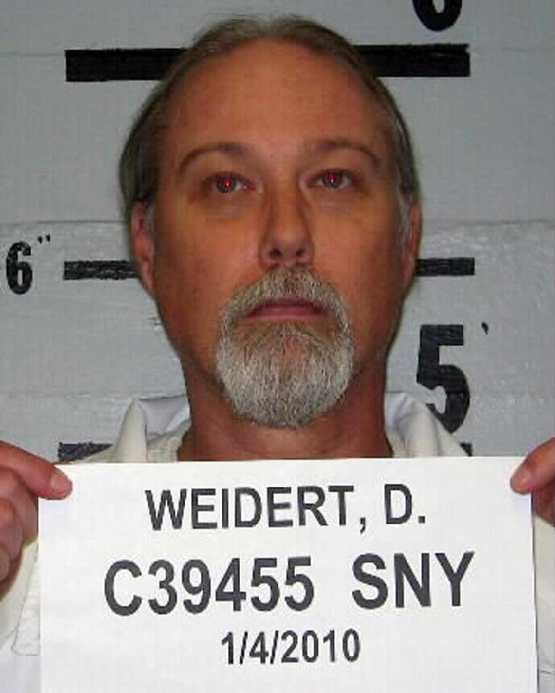 In this file photo provided by the California Department of Corrections and Rehabilitation is convicted murder David Weidert. Weidert was sentenced to life in prison for beating, stabbing and strangling 20-year-old Fresno-area resident Michael Morganti in 1980 to hide a $500 burglary. Gov. Jerry Brown overturned parole in 2015.